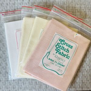 4 Lot Regency Mills Aida 11 Count & 22 Count Cross Stitch Fabric 12" x 18"